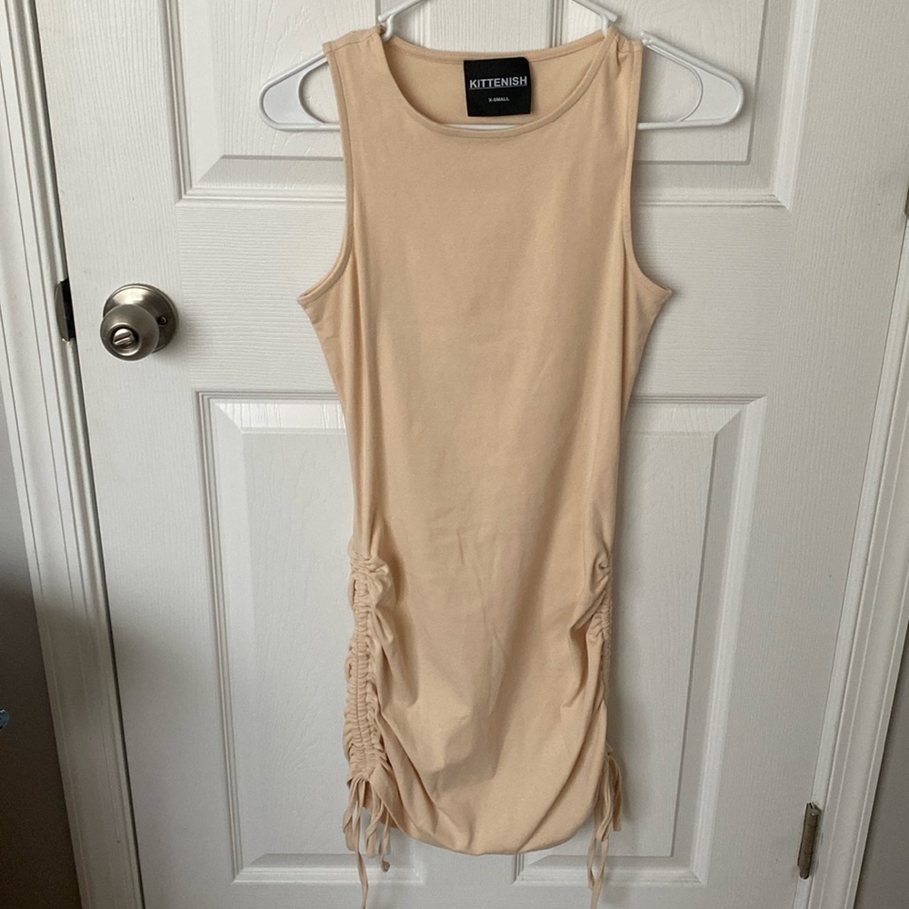 Kittenish Cream Dress